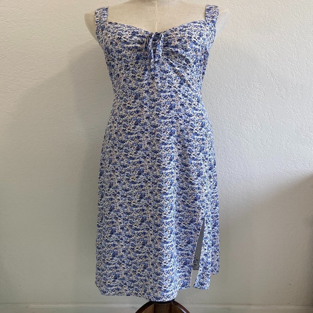 Abercrombie & Fitch Midi Dress - Blue Floral, Size M, NWT